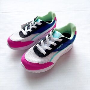 Puma New Cruise Rider Sneakers in Fuchsia/ Blue size 2C New with tags NWT